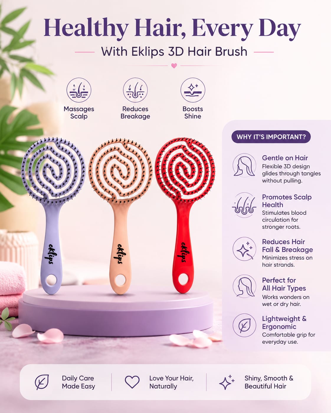 EKLIPS 3D HAIR BRUSH