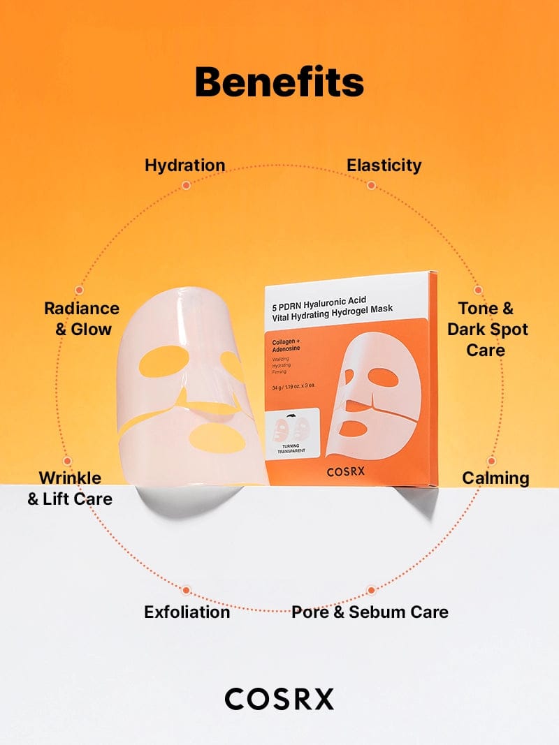 COSRX 5 PDRN Hyaluronic Acid Vital Hydrating Hydrogel Mask - 1 BOX