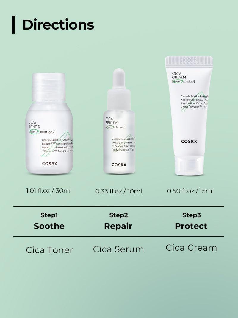COSRX CICA-7 RELIEF KIT- 3 step – Korean Skin by Rima