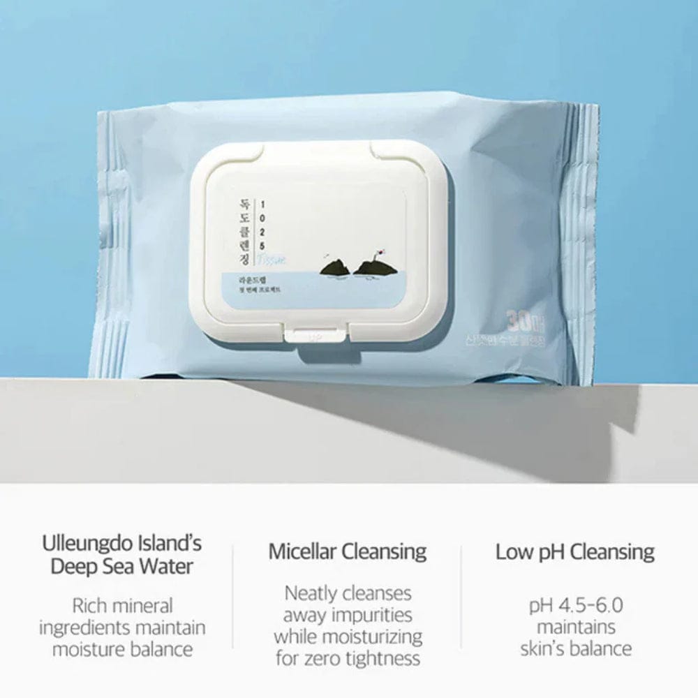 Round Lab 1025 Dokdo Cleansing Tissue 30 pcs