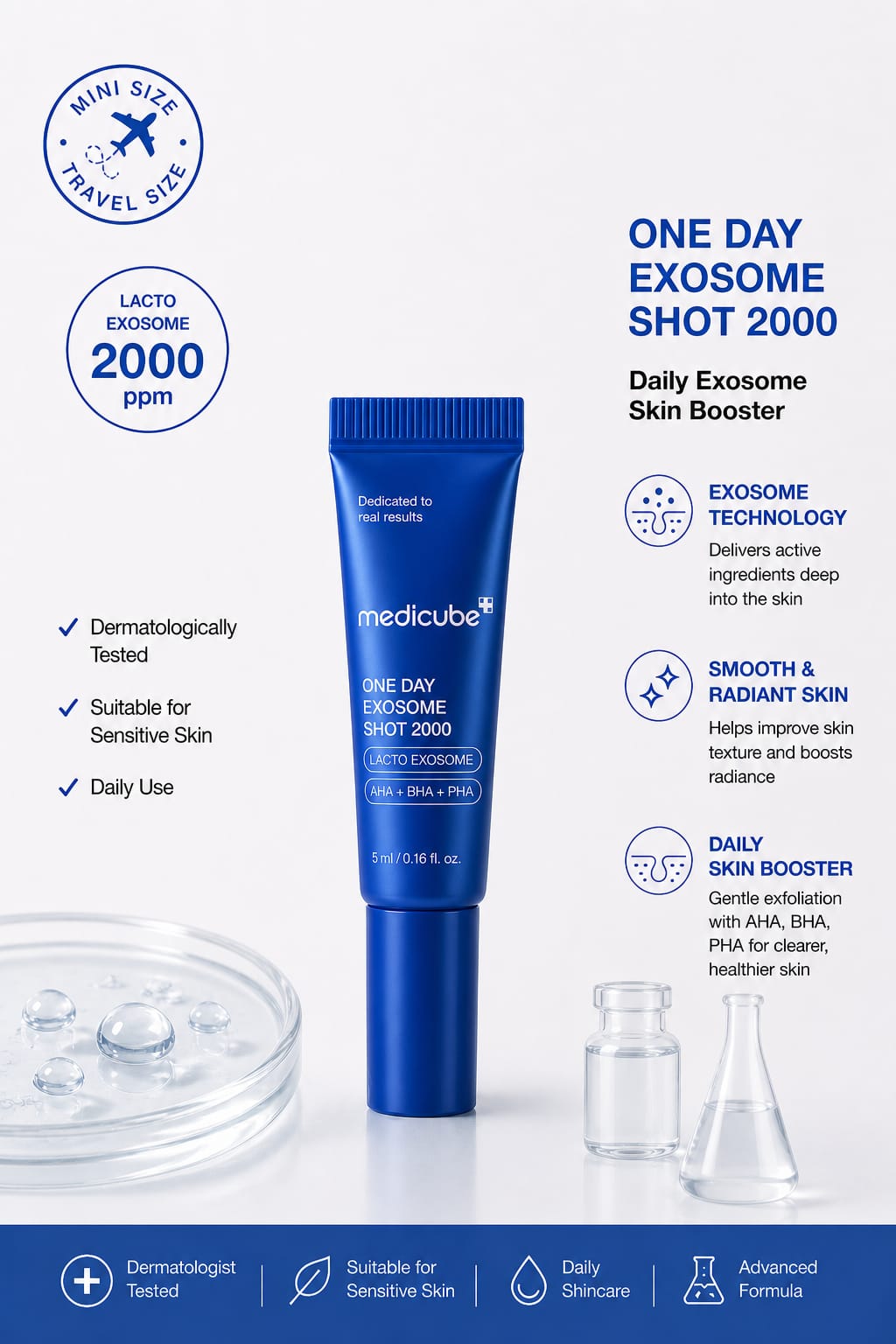 Medicube Zero Exosome Shot 2,000 PPM