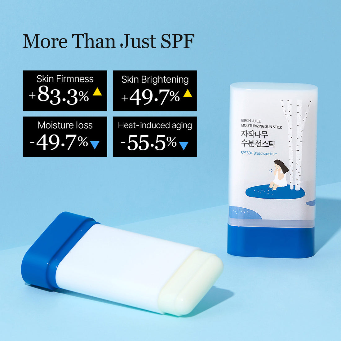 Round Lab BIRCH JUICE MOISTURIZING SUN STICK SPF 50++++