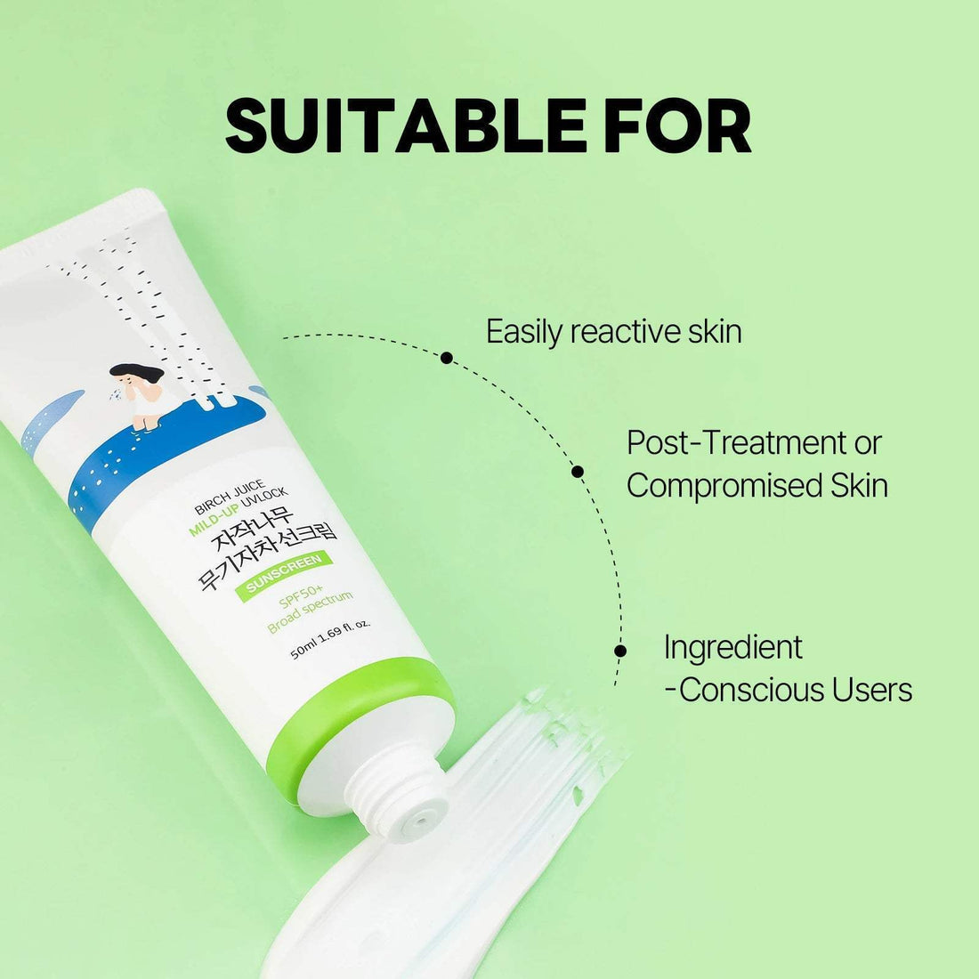 Round Lab Birch Mild-Up Sunscreen UVLock SPF 50+ Broad Spectrum
