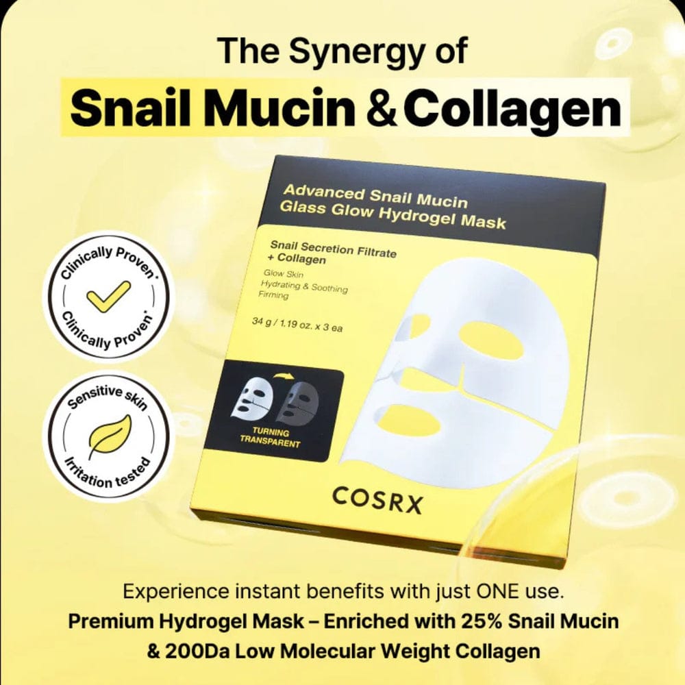 COSRX Advanced Snail Mucin Glass Glow Hydrogel Mask