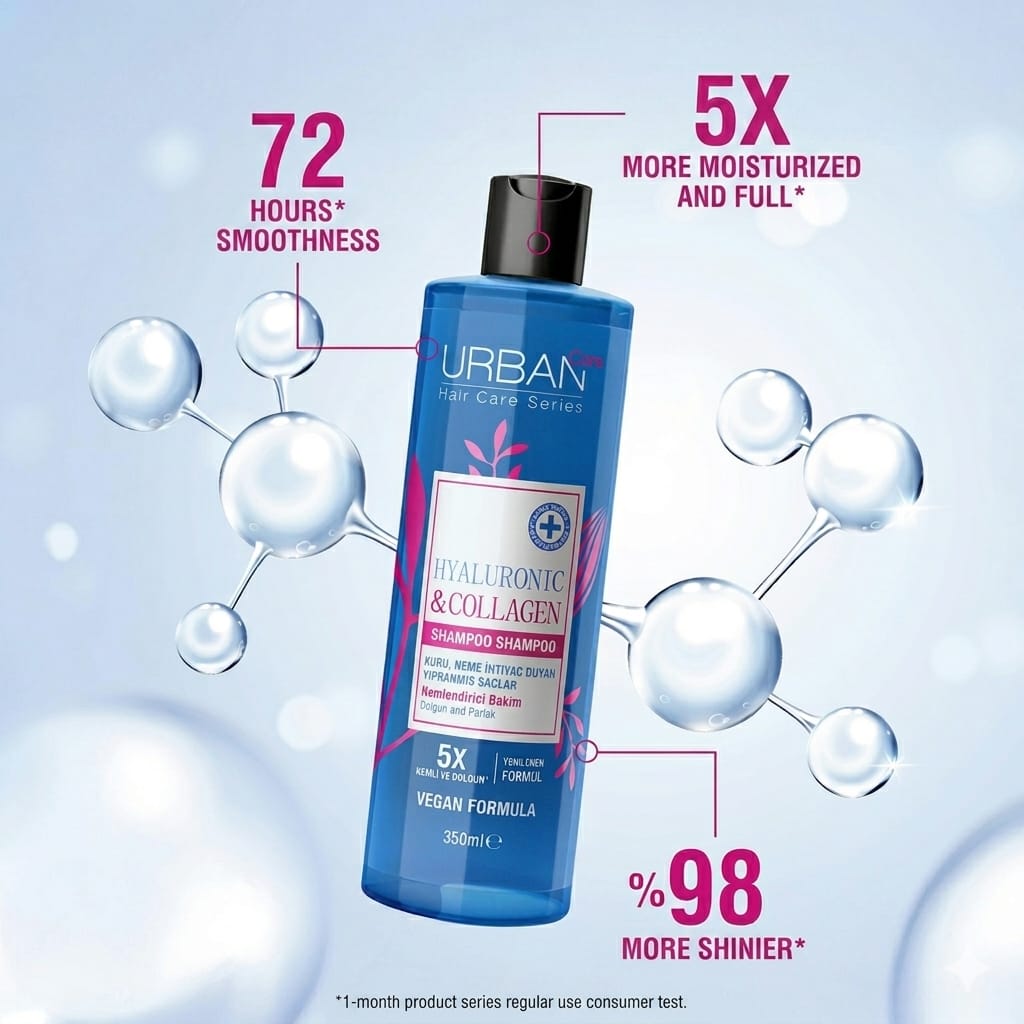 URBAN Hair Care Hyaluronic & Collagen Extra Volumizing Hair Care Shampoo