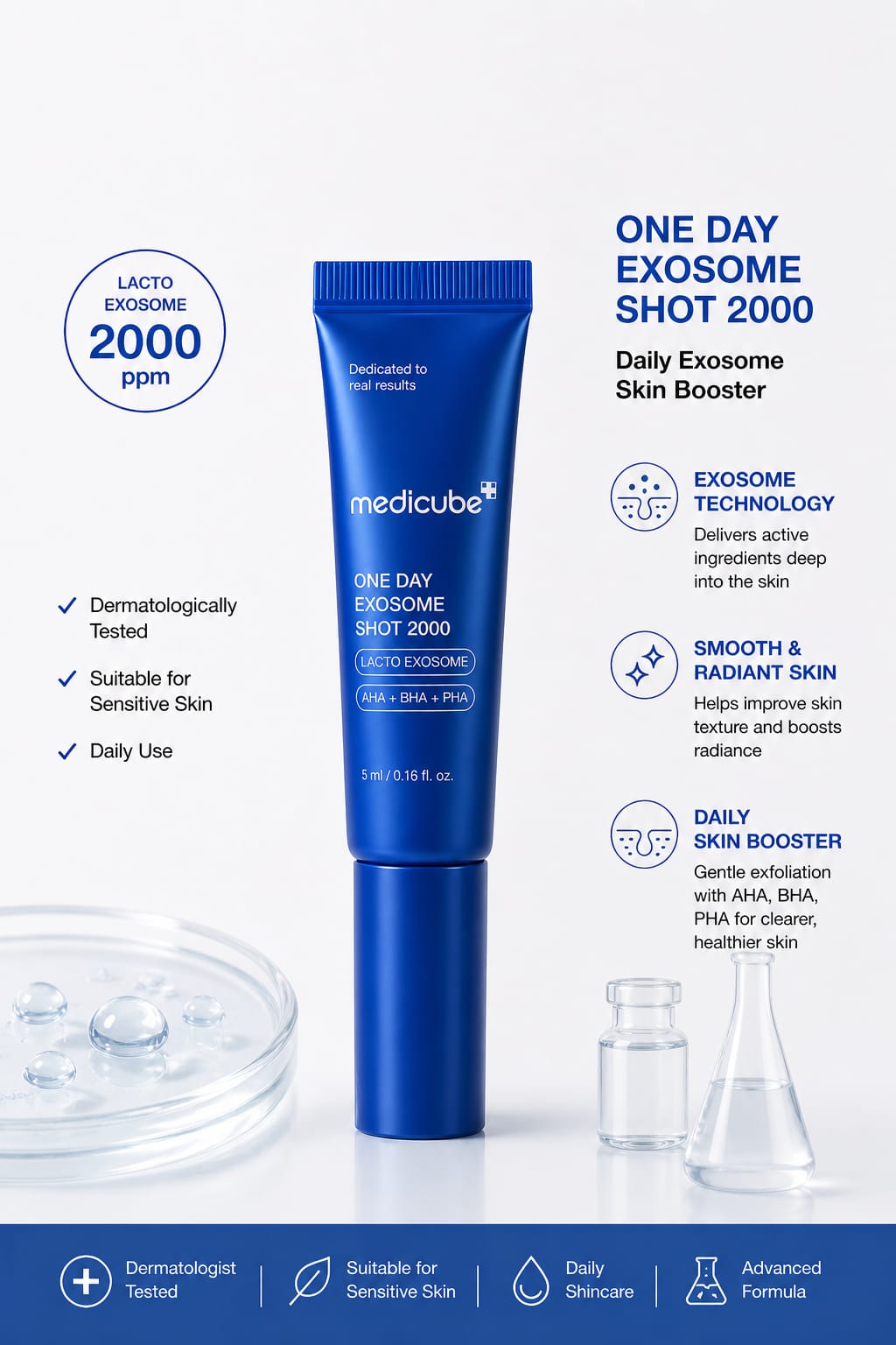 Medicube Zero Exosome Shot 2,000 PPM